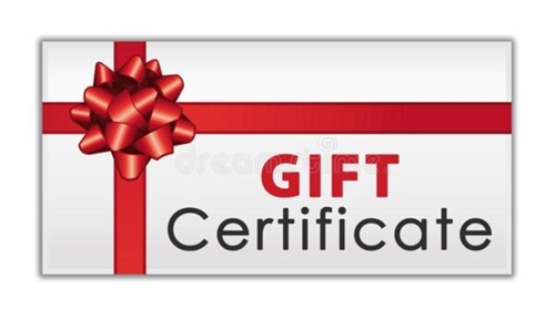 $5 GIFT CERTIFICATE
