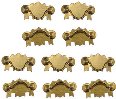 Dollhouse Miniature Cla00329 Brass Drawer Pulls 10 Per Pack