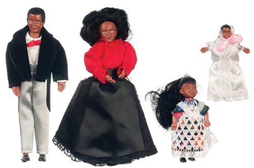 black dollhouse family