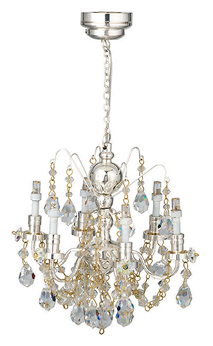 6 arm crystal chandelier