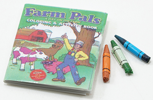 Download Dollhouse Coloring Book And Crayons Im65246 Just Miniature Scale