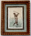 Framed Watercolor of Golfer