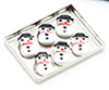 Dollhouse Miniature Snowman Cookies on a Sheet