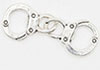 Locked Handcuffs, Antique Silver