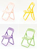 Plastic Folding Chair, Desktop Cell Phone Holder, Oversized, Assorted Colors