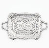 Silver Rectangle Serving Plate with 2 Handles