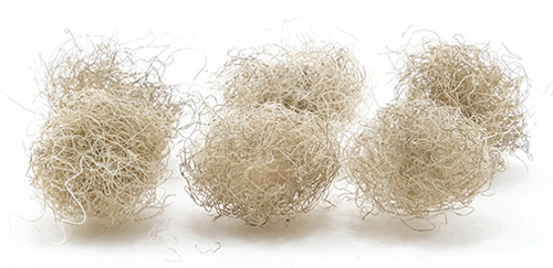 Dollhouse miniature TUMBLEWEEDS, 6 PIECES