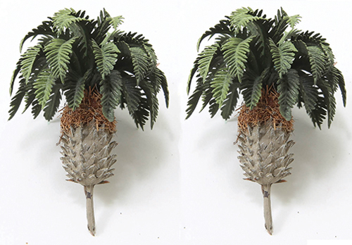 Dollhouse miniature SAGO PALM, 2 PIECE, 2" TALL