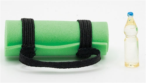 Yoga Mat with Water Bottle, Green