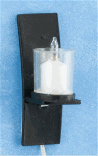 Dollhouse Miniature Modern Wall Sconce, Black