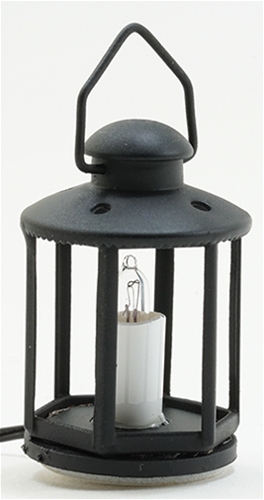 Dollhouse miniature BLACK LANTERN, 12V