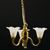 LED Battery 3 Up Tulip White Shade Chandelier with Wand, CR1632 Battery Included, 3 Volt