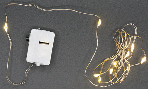 Waterproof Battery LED Mini Christmas/Fairy Lights, 3 Speed Modes, Warm White Light, 39.37 Inch