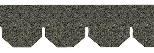 Dollhouse Miniature Gray Hexagon Asphalt Shingles, 177 Square Inches