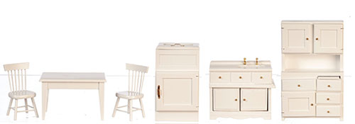 White Kitchen Set, 6 pc.