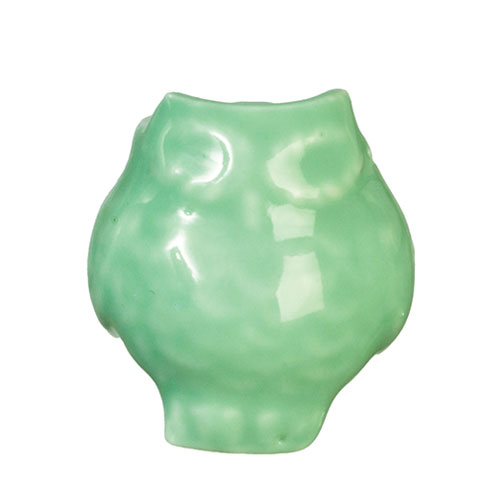 Sm.Green Ceramic Owl Plnt