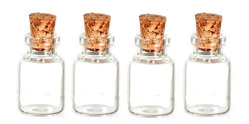 Glass Bottles Set, 4 pc.