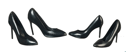 Ladies Black Shoes, 2 pc.Pair
