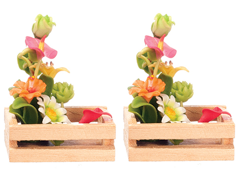Hand Made Flower Boxes, 2 pc.