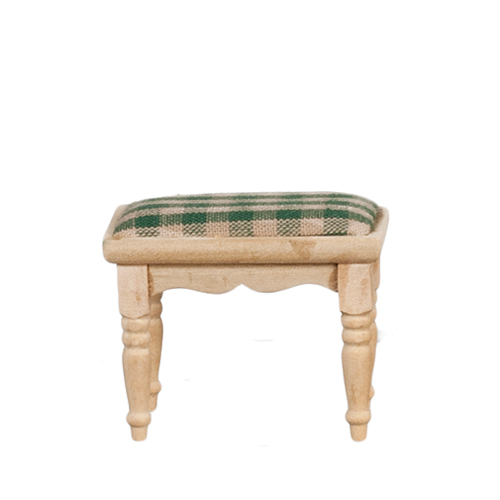 Footstool, Green, Unfinishd