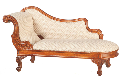 Victorian Rococo Chaise, White