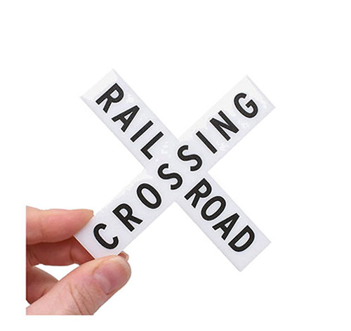 Railroad Crossing X Sign