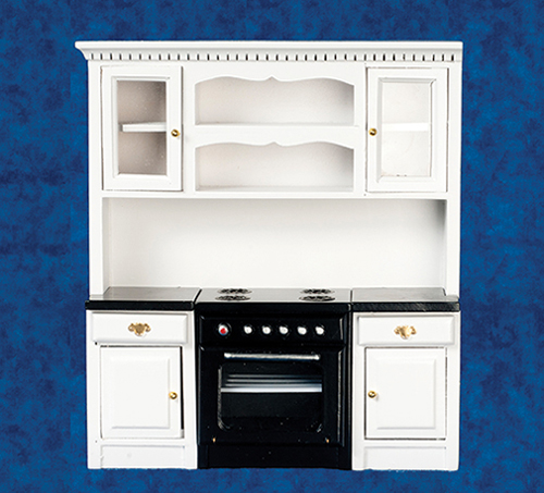 Kitchen Stove, Counter and Cupboard