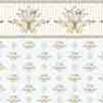 Dollhouse Miniature Wallpaper: Duchess, Blue