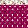 Dollhouse Miniature 1/2In Scale Wallpaper: Swag, Crimson