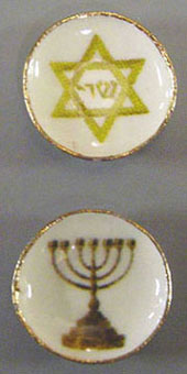 Dollhouse Miniature Star Of David & Menorah