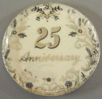 Dollhouse Miniature 25Th Anniversary Platter