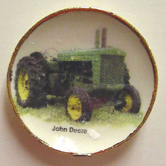 Dollhouse Miniature John Deere Tractor Plate