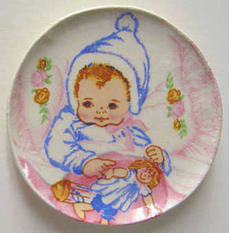 Dollhouse Miniature Baby Girl Platter