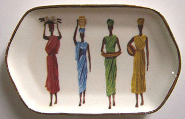 Dollhouse Miniature African Women Tray