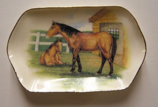 Dollhouse Miniature Horse Tray