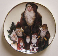 Dollhouse Miniature Santa Group Platter