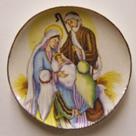 Dollhouse Miniature Colorful Nativity Platter