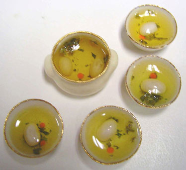 Dollhouse Miniature Soup Set