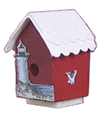 Dollhouse Miniature Bird House Assorted Colors and Designs