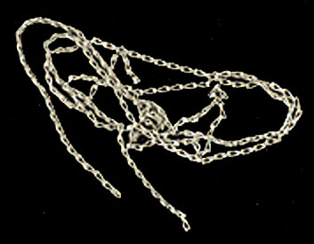 Dollhouse Miniature Silvertone Fine Link Chain/1Ft