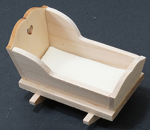 Dollhouse Miniature Cradle, Unfinished