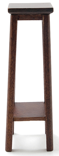 Dollhouse Miniature Fern Stand, Large, Walnut Finish