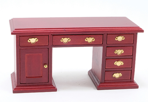 Dollhouse Miniature Desk, Mahogany