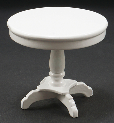 Dollhouse Miniature End Table, White