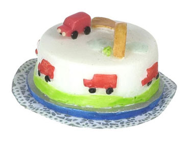 Dollhouse Miniature Travelling Truck Cake, 2Pc