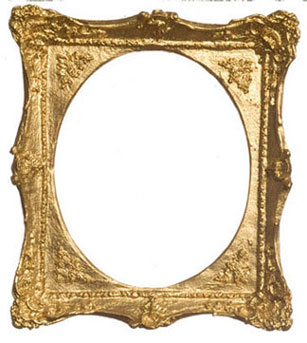 Dollhouse Miniature Gold Frame