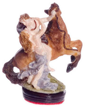 Dollhouse Miniature Riding A Horse