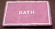 Dollhouse Miniature Bath Mats - Assorted Colors - Pink