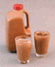 Dollhouse Miniature Chocolate Milk, Gallon with 2 Filled Glasses