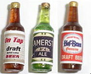 Dollhouse Miniature Beer Set #2-On Tap, Amerst, Hofbrau